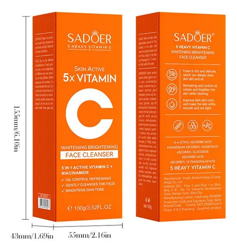 🌟Limpiador facial iluminador con 5 vitaminas C intensas - 100 ml🌟